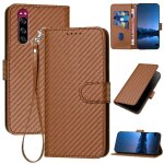 Etui pour rabattu sony xperia 5 avec sangle dtachable cuir premium avec fente pour carte et bquille ...
