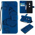 Etui pour rabattu sony xperia xz3 cuir pu couverture antichoc avec support de fente pour carte flip kickband ...