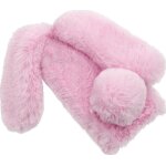 Etui pour realme c61 automne et hiver oreilles mignonnes de lapin en peluche etui de tlphone en peluche ...