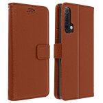Etui realme x3 superzoom / x50 / 6 pro porte - carte support vid�o dragonne marron