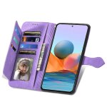 Etui pour redmi note 10 pro fente multi - carte affaires fermeture eclair style portefeuille multi - ...