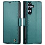 Etui rfid en cuir pour samsung galaxy s25 + 5g, motif papillon, caseme 023, vert