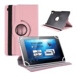 Etui rotatif en simili cuir pour archos 101 platinum 3g 10. 1  rose clair