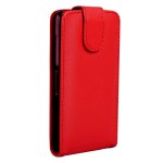 Etui rouge � rabat avec fermeture magn�tique pour sony xperia z1
