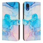 Etui pour samsung galaxy a03 core couverture antichoc rabat a boucle marbre peint etui portefeuille insertion ...