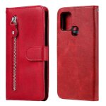Etui pour samsung galaxy a21s cuir supports de fente pour carte fermeture eclair housse de protection ...