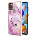 Etui pour samsung galaxy a21s fentes pour cartes marbre portefeuille slim pare - chocs en tpu souple ...