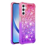 Etui pour samsung galaxy a24 pare - chocs, cristal brillant bling drle paillettes liquides - rose violet ...