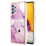 Etui pour samsung galaxy a33 5g portefeuille slim pare - chocs en tpu souple fentes pour cartes marbre ...