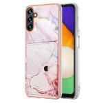 Etui pour samsung galaxy a35 marbre fentes pour cartes pare - chocs en tpu souple portefeuille slim - ...