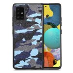 Etui pour samsung galaxy a51 5g camo design, anti goutte libert� de recharge sans fil l�ger - bleu