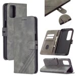 Etui pour samsung galaxy a52 5g 6. 5 , protection etui gris housse telephone premium en cuir pu
