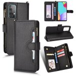 Etui pour samsung galaxy a52s 5g titulaire de la carte magn�tique pu cuir flip portefeuille a fermeture ...