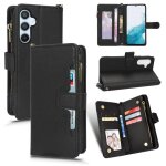 Etui pour samsung galaxy a53 5g portefeuille a fermeture eclair couverture en cuir magntique pu cuir ...