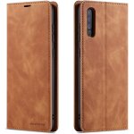 Etui pour samsung galaxy a70, housse en cuir premium pu portefeuille conque, [fentes pour cartes] [fermoir ...