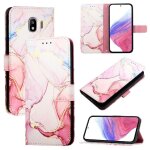 Etui pour samsung galaxy j4 2018 motif de marbre cuir pu bicelle portefeuille - couleur rose