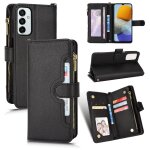 Etui pour samsung galaxy m23 5g couverture en cuir portefeuille a fermeture eclair titulaire de la carte ...
