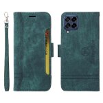 Etui pour samsung galaxy m53 5g fentes pour cartes portefeuille a rabot cuir tpu magn�tique - vert