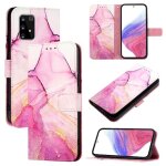 Etui pour samsung galaxy m80s cuir pu motif de marbre bicelle portefeuille - rose rouge