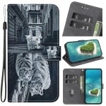 Etui pour samsung galaxy note 20 cuir pu fermeture magntique portefeuille fleur papillon peinte fentes ...
