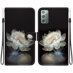 Etui pour samsung galaxy note 20 fentes pour cartes portefeuille cuir pu fleur papillon peinte fermeture ...