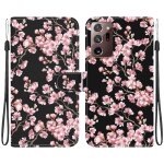 Etui pour samsung galaxy note 20 ultra cuir pu fleur papillon peinte portefeuille fermeture magntique ...