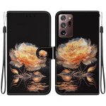 Etui pour samsung galaxy note 20 ultra portefeuille fermeture magntique cuir pu fentes pour cartes fleur ...