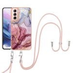 Etui pour samsung galaxy s21 plus 5g pare - chocs en tpu souple lanire a bandage dtachable marbre couverture ...