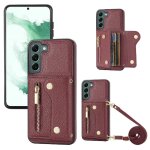 Etui pour samsung galaxy s22 lger mini sac a dos longue sangle fentes pour cartes grande capacit - ...