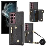 Etui pour samsung galaxy s22 ultra lger grande capacit mini sac a dos longue sangle fentes pour cartes ...