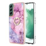 Etui pour samsung galaxy s23 fe 5g marbre tpu r�sistant aux chocs silicone anneau rotatif a 360 � pare ...