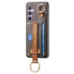 Etui pour samsung galaxy s24 plus blocage rfid bracelet etui slim porte - anneau - gris Etui pour samsung galaxy s24 plus blocage rfid bracelet etui slim porte - anneau - gris