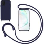 Etui silicone liquide bleu avec lanire rglable pour samsung galaxy a81 / note10 lite / m60s ¿ coque ...