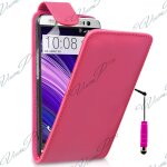 Etui simili cuir pour htc one (m8) 5. 0  - rose + mini stylet
