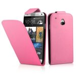 Etui simili cuir pour htc one mini m4 / 601 / 601e / 601n / 601s - rose