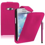 Etui simili cuir pour samsung galaxy ace 4 style lte sm - g357fz - rose + stylet