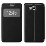 Etui slim folio view articul� noir stand pour lg optimus l9 - 2 (d605)