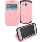 Etui slim folio view articul� rose stand pour samsung galaxy trend s7560 et trend plus