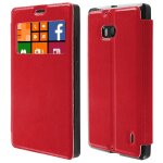 Etui slim folio view articul rouge pour nokia lumia 930