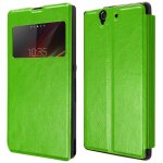 Etui slim folio view articulé vert stand pour sony xperia z Etui slim folio view articulé vert stand pour sony xperia z