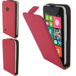 Etui slim luxy cuir rouge pour lumia 530