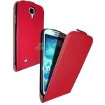 Etui slim luxy en cuir v�ritable rouge samsung galaxy s4 i9500