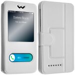 Etui smartphones : longueur entre 145 mm et 151 mm et double fenêtre - blanc Etui smartphones : longueur entre 145 mm et 151 mm et double fenêtre - blanc