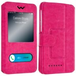 Etui smartphones : longueur entre 152 mm et 162 mm et double fen�tre - fuchsia