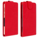 Etui smartphone universel clapet vertical portefeuille taille l rouge