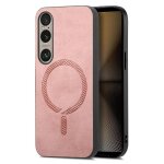 Etui pour sony xperia 1 ? chargement sans fil lger montures de voiture magsafe slim - couleur rose