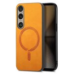 Etui pour sony xperia 1 ? chargement sans fil lger montures de voiture magsafe slim - jaune