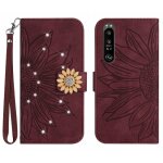 Etui pour sony xperia 1 iii couverture de t�l�phone carte de cr�dit portefeuille flip coque en tpu antichoc ...