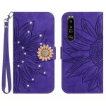Etui pour sony xperia 1 iv couverture de t�l�phone couverture en cuir pu coque en tpu antichoc titulaire ...