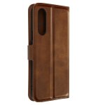 Etui pour sony xperia 10 v portefeuille fonction support prestifold marron foncé Etui pour sony xperia 10 v portefeuille fonction support prestifold marron foncé